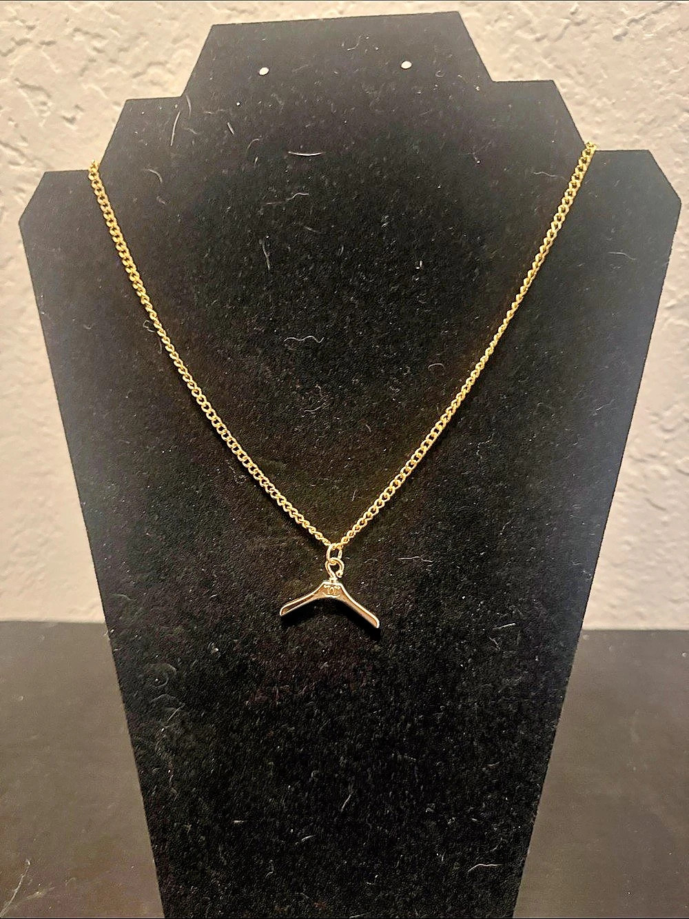 Inspired Gold-Tone Hanger Pendant Necklace